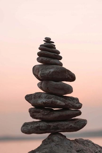 Composition Book: Zen Rock Balancing: 140 Page 6x9 Composition Notebook Diary