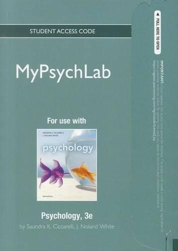 NEW MyLab Psychology  -- Standalone Access Card -- for Psychology
