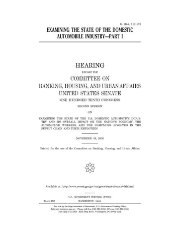 Examining the state of the domestic automobile industry