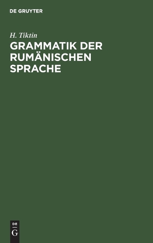 Grammatik Der Rumänischen Sprache