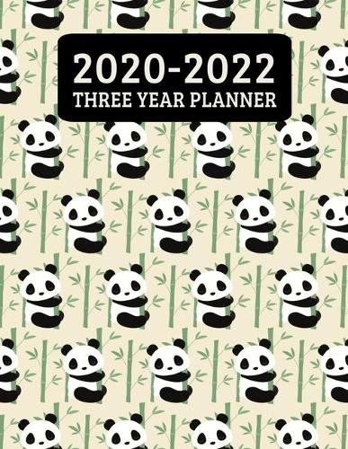 2020-2022 Three Year Planner: Monthly Planner - 36 Month Calendar Planner Diary for 3 Years With Notes - Cool Cute Panda Bear (8.5"x11")