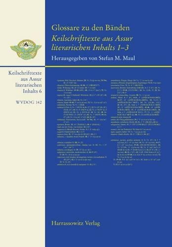 Glossare Zu Den Banden Keilschrifttexte Aus Assur Literarischen Inhalts 1-3