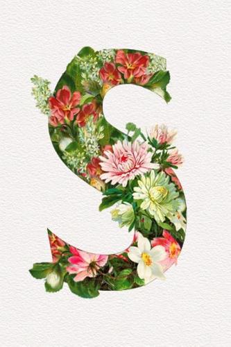 Floral Initials Dot Grid Journal - S