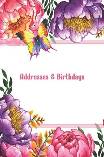 Addresses & Birthdays: Watercolor Peonies and Butterflies