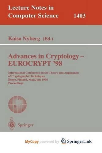 Advances in Cryptology - Eurocrypt '98