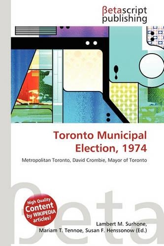 Toronto Municipal Election, 1974