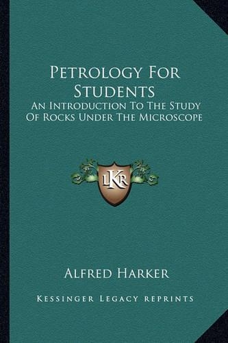 Petrology for Students Petrology for Students