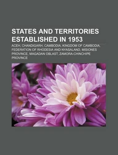 States and Territories Established in 1953