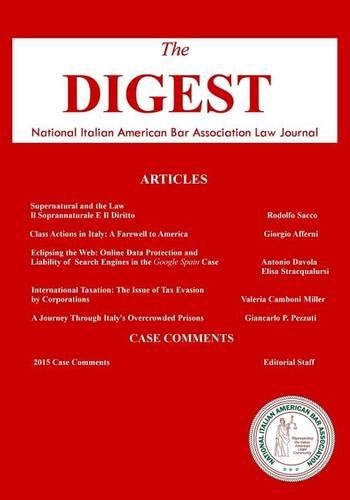 The Digest National Italian American Bar Association Law Journal