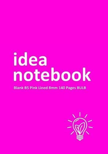 Idea Notebook Blank B5 Pink Lined 8mm 140 Pages BULB