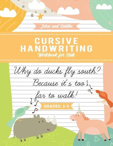 Cursive Handwriting Workbook for kids Jokes and Riddles Grades 3-5