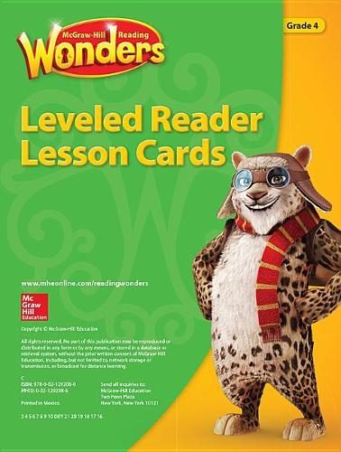 Reading Wonders Leveled Reader Lesson Cards Grade 4: (Elementary Core Reading)