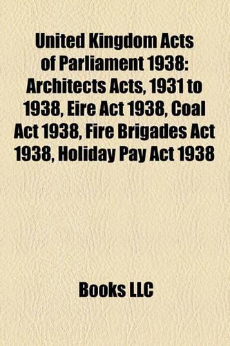 United Kingdom Acts of Parliament 1938