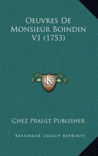 Oeuvres de Monsieur Boindin V1 (1753)
