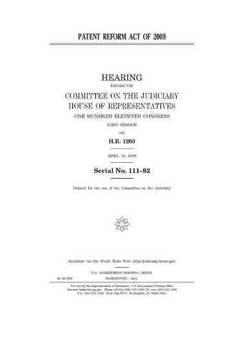 Patent Reform Act of 2009