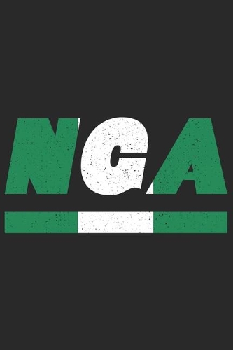 Nga: Nigeria Notizbuch mit blanko 120 Seiten in weiß. Notizheft mit der nigerianischen Flagge