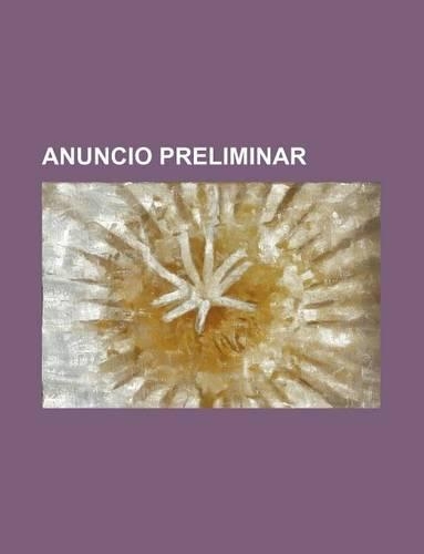 Anuncio Preliminar: (English)