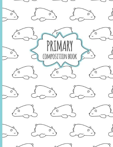 Primary Composition Book: Cute Polar Bear Pattern - Primary Composition Book K-2 Kindergarten Notebook for young Kids 8.5 x 11 inches 120 Pages.