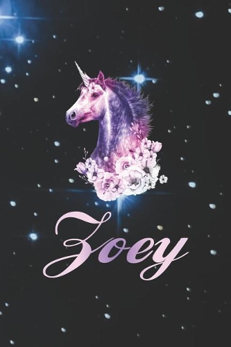 Zoey: First Name Personalized Unicorn Customized Names Gift Birthday Girl Notebook Journal