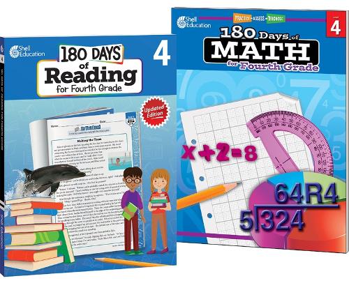 180 Days™: Reading & Math for Grade 4: 2-Book Set
