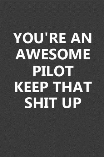 You're An Awesome Pilot Keep That Shit Up: A Great Gift Idea for Pilot on Birthday, Christmas, Thanksgiving - 6x9 Inch 110 Pages Blank Lined Notebook Journal Gifts for Pilot for Writing Notes