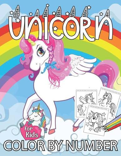 Unicorn Color by Numbers for Kids