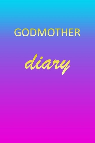 Godmother: Journal Diary - Personalized First Name Personal Writing - Letter G Blue Purple Pink Gold Effect Cover - Daily Diaries for Journalists & Writers - J