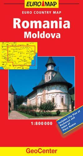 Romania GeoCenter Euro Map: (GeoCenter Maps)