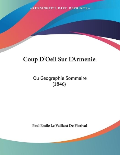 Coup D'Oeil Sur L'Armenie