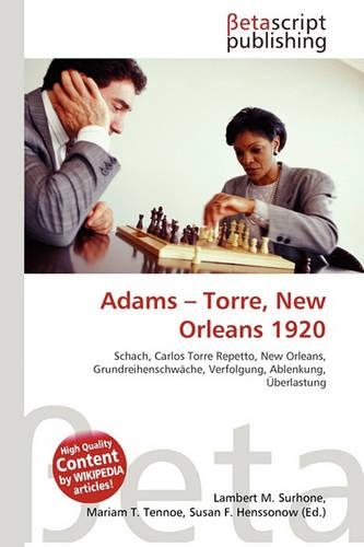 Adams - Torre, New Orleans 1920