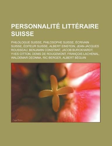 Personnalite Litteraire Suisse