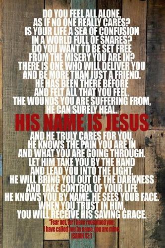 He Knows You By Name: 6x9 Faux Wood Gospel Journal With 120 Blank Lined Pages, Christian Poem Witnessing Tract Notebook, Religious Books, Evangelism Tools(Gospel Journals)