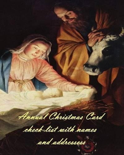 Annual Christmas Card check-list with names and addresses