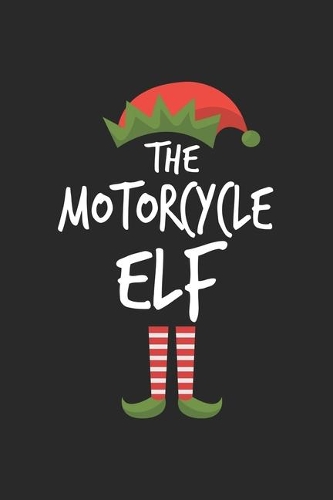 Funny Motorcycle Elf Christmas Notebook Gift