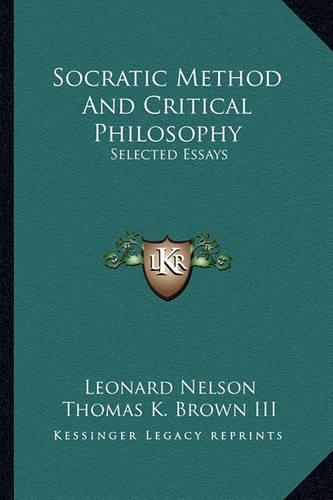 Socratic Method And Critical Philosophy