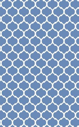 Moroccan Trellis - Blue-Gray 101 - Lined Notebook With Margins 5x8