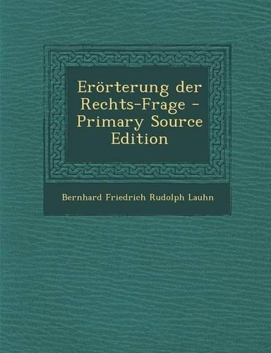 Erorterung Der Rechts-Frage