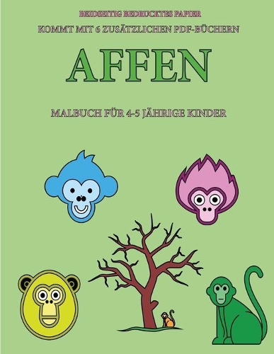 Malbuch für 4-5 jährige Kinder (Affen)