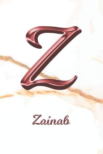 Zainab: Sketchbook - Blank Imaginative Sketch Book Paper - Letter Z Rose Gold White Marble Pink Effect Cover - Teach & Practice Drawing for Experienced & As