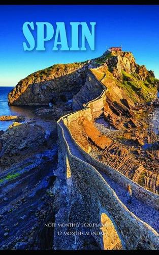 Spain Note Monthly 2020 Planner 12 Month Calendar