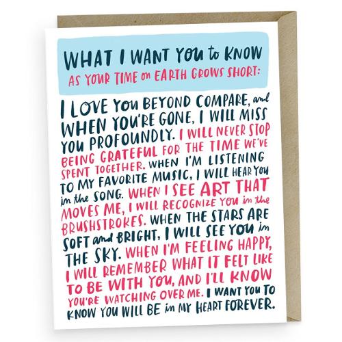 Em & Friends Your Time On Earth Empathy Card