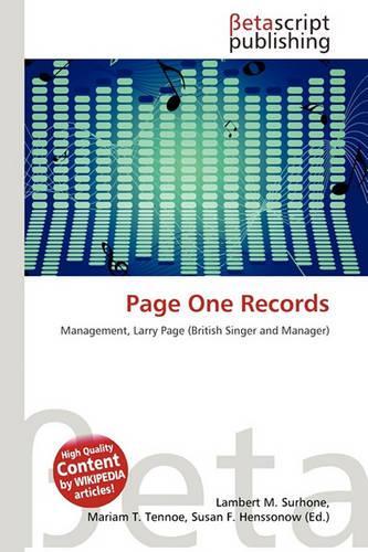Page One Records: (English)