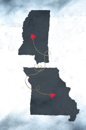 Mississippi & Missouri: Long Distance Out of State Notebook - Blank Lines(875 Together Forever Never Apart Us States Journals)