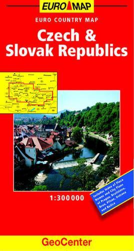 Czech and Slovak Republic GeoCenter Euro Map