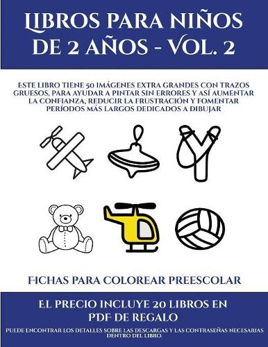 Fichas para colorear preescolar (Libros para niños de 2 años - Vol. 2)