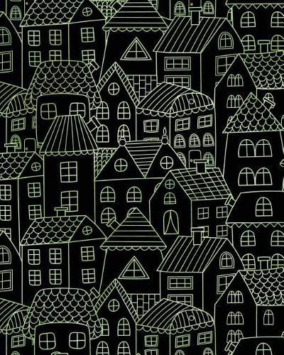 Journal Notebook Cute Houses Pattern 7