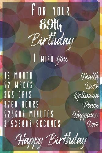 For your 89th Birthday I wish You