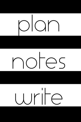 Plan Notes Write Black and White Three in One Journal