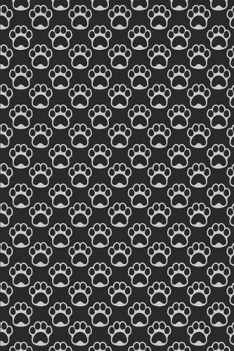 Dog Pattern - Black Paws in Black