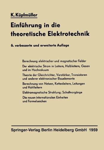 Einführung in die theoretische Elektrotechnik